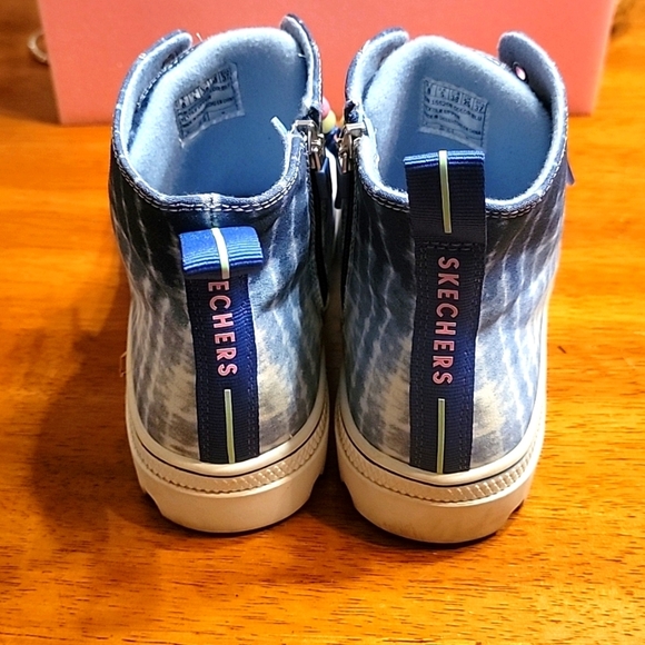 Skechers Blue Tie-Dye High-Top Sneakers - Picture 4 of 6